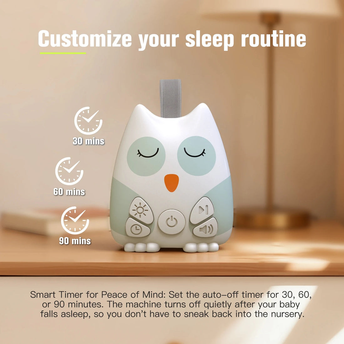 Nouna baby sleep soother owl